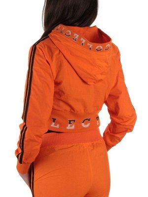 2388 ORANGE/BLACK Костюм спортивный тройка женский (100% полиэстер )