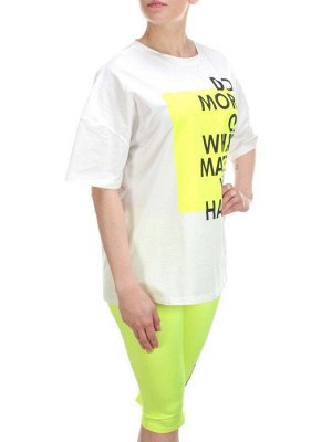 KD-791 WHITE/LIGHTGREEN Костюм-двойка женский 7986 TREND