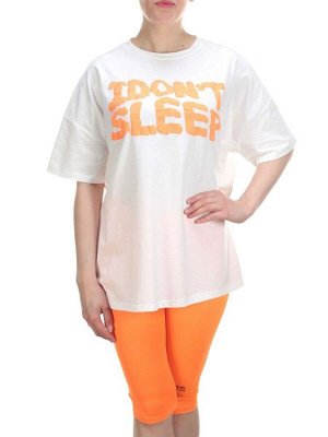 KD-862 WHITE/ORANGE Костюм-двойка женский 7986 TREND
