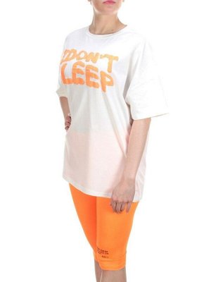 KD-862 WHITE/ORANGE Костюм-двойка женский 7986 TREND