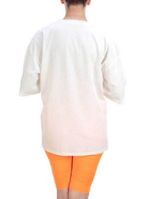 KD-795 WHITE/ORANGE Костюм-двойка женский 7986 TREND