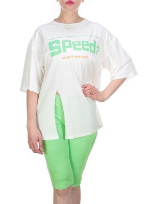 KD-795 WHITE/GREEN Костюм-двойка женский 7986 TREND