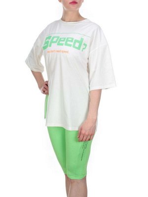 KD-795 WHITE/GREEN Костюм-двойка женский 7986 TREND
