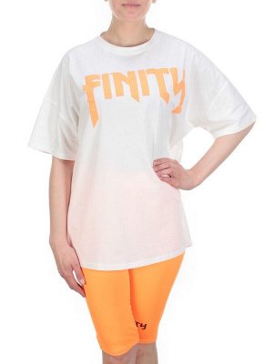 KD-865 WHITE/ORANGE Костюм-двойка женский 7986 TREND