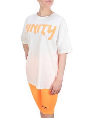 KD-865 WHITE/ORANGE Костюм-двойка женский 7986 TREND