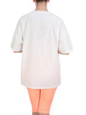 KD-792 WHITE/CORAL Костюм-двойка женский 7986 TREND
