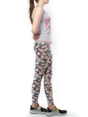 1163 GRAY Спортивный костюм для фитнеса женский (90% вискоза, 10% лайкра)