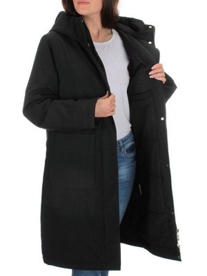 22313 BLACK Пальто демисезонное женское (100 гр. синтепон)