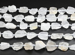 Бусины из горного хрусталя галтовка 15*20мм-20*30мм, 43см, 18 бусин