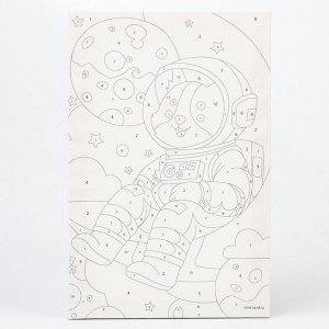 Картина по номерам для детей на холсте с подрамником «Корги космонавт», 20 х 30 см
