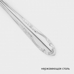 Набор чайных ложек из нержавеющей стали «Общепит», толщина 0,7 мм, 6 шт, серебряный