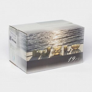 Набор столовый Alta Marea, 19 предметов, стекло, коричневый