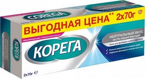 Корега Нейтральный вкус крем д/фиксац. зубн. протезов 2х70г	Стаффорд Миллер Лтд