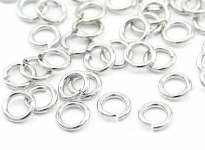 Кольцо соединительное 4*0,7мм, серебристое 2 грамма (около 60шт.)