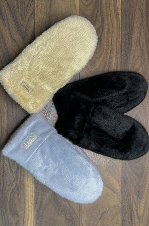 Варежки женские "Королева", мех (цвета в ассортимент)