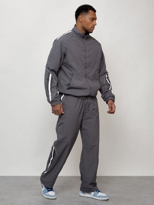 Спортивный костюм мужской модный серого цвета 15007Sr
