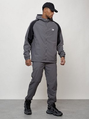 Спортивный костюм мужской модный серого цвета 15006Sr