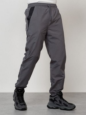 Спортивный костюм мужской модный серого цвета 15006Sr