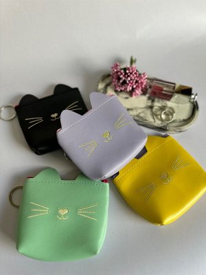 Мини кошелек/косметичка/п­енал/монетница "Котик"
