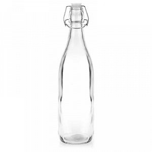 Бутылка стеклянная бугельная крышка "Кристалл" 1л д8,5см h31