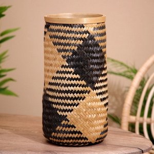 Корзина плетёная, из бамбука 20х20х42 см