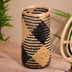 Корзина плетёная, из бамбука 20х20х42 см