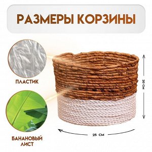 Корзина плетёная 25х25х20 см