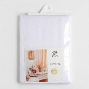 Скатерть Этель Cozy, 150x180 +/-3 см, белая, плотность 192 г/м², хл с ВГМО