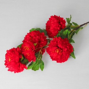 Цветы искусственные "Пион кустовой" 5 бутонов 15*110 см, красный