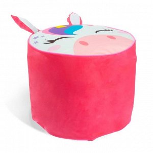 Мягкая игрушка-пуфик «Единорог», 40 ? 40 см, цвет розовый