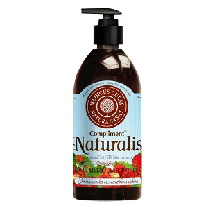Жидкое мыло для рук и тела Compliment Naturalis Земляника и Липовый Цвет  500 ml