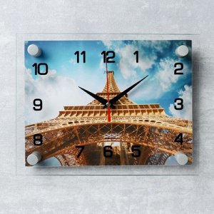 Часы настенные, серия: Город, "Эйфелева башня", 20х26 см микс