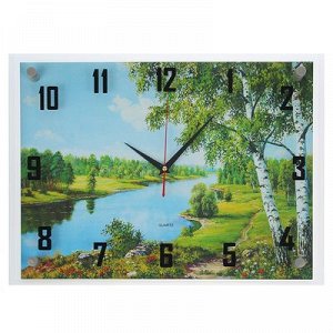 Часы настенные, серия: Природа, "Река", 35х45 см, микс