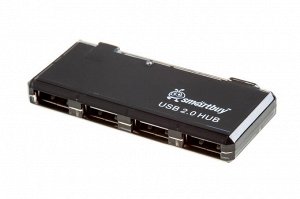 USB 2.0 Хаб Smartbuy 6110, 4 порта, черный (SBHA-6110-K)