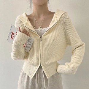 Кардиган женский на молнии с капюшоном
