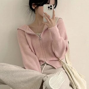 Кардиган женский на молнии с капюшоном