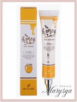 3W Clinic Крем для кожи вокруг глаз с экстрактом меда Honey Eye Cream Whitening &amp; Anti-Wrinkle, 40 мл