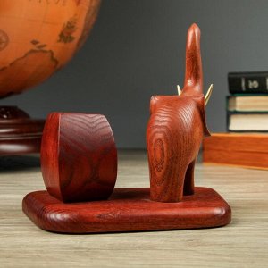 Карандашница "Слон трубящий" со скульптурой