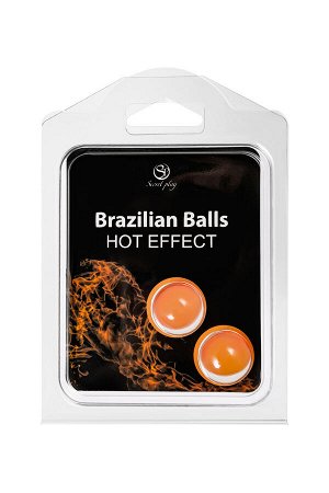 Массажное масло SECRET PLAY BRAZILIAN BALLS, с разогревающим эффектом, 2 х 4 гр