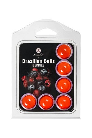 Массажное масло SECRET PLAY BRAZILIAN BALLS, ягоды, 6 х 4 гр