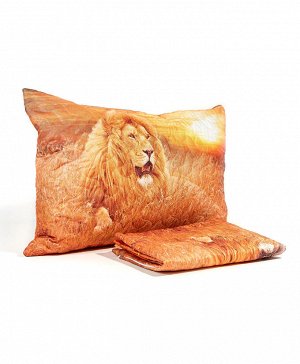 Наволочка декоративная "Король лев", 50*70 см, стеганая