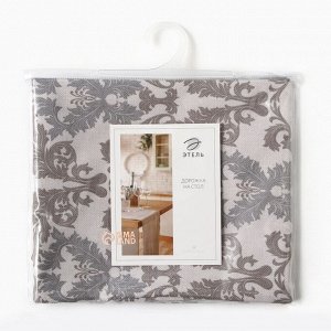 Дорожка на стол Этель Classic 40x149 см, 100% хлопок, рогожка 186 г/м², серая