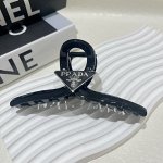 Черный большой крабик для волос
