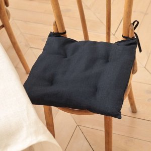Подушка на стул Этель Minimalist design 42х42 см, цв.синий, 100% лен 415 г/м2