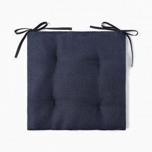 Подушка на стул Этель Minimalist design 42х42 см, цв.синий, 100% лен 415 г/м2