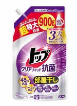 Lion &quot;Top Clear Antibacterial&quot; Антибактериальное жидкое средство для стирки белья, сменная упаковка с крышкой, 900гр