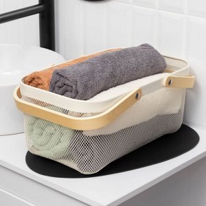 Корзинка универсальная LaDо*m, прямоугольная, 40*24.5*18,5 см, кремовая