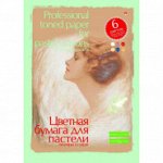 Папка для пастели, гуаши и темперы, тониров,крашен в массе А3,20л,6цв 4-091