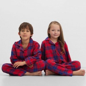 Пижама детская из фланели (рубашка и брюки) KAFTAN 30 (98-104)