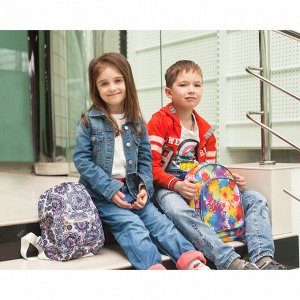 Рюкзак детский, отдел на молнии, наружный карман, 2 боковых кармана, цвет сиреневый